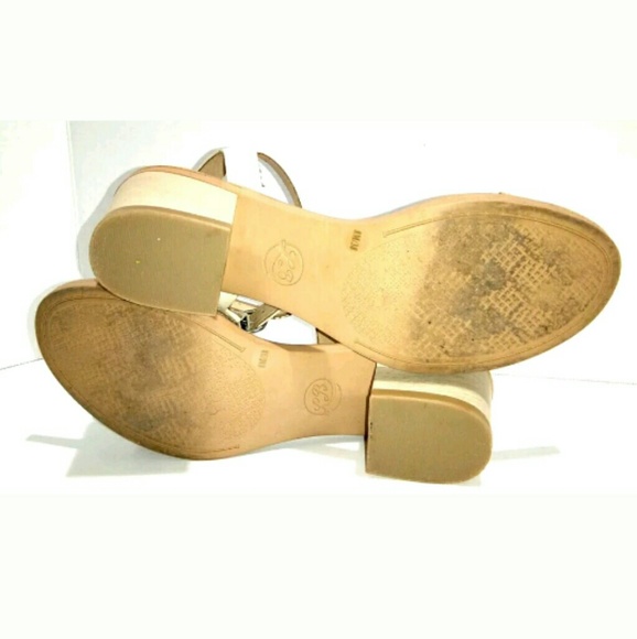 LUCKY BRAND 8M Tan Pink White Leather Sandal - Picture 8 of 8